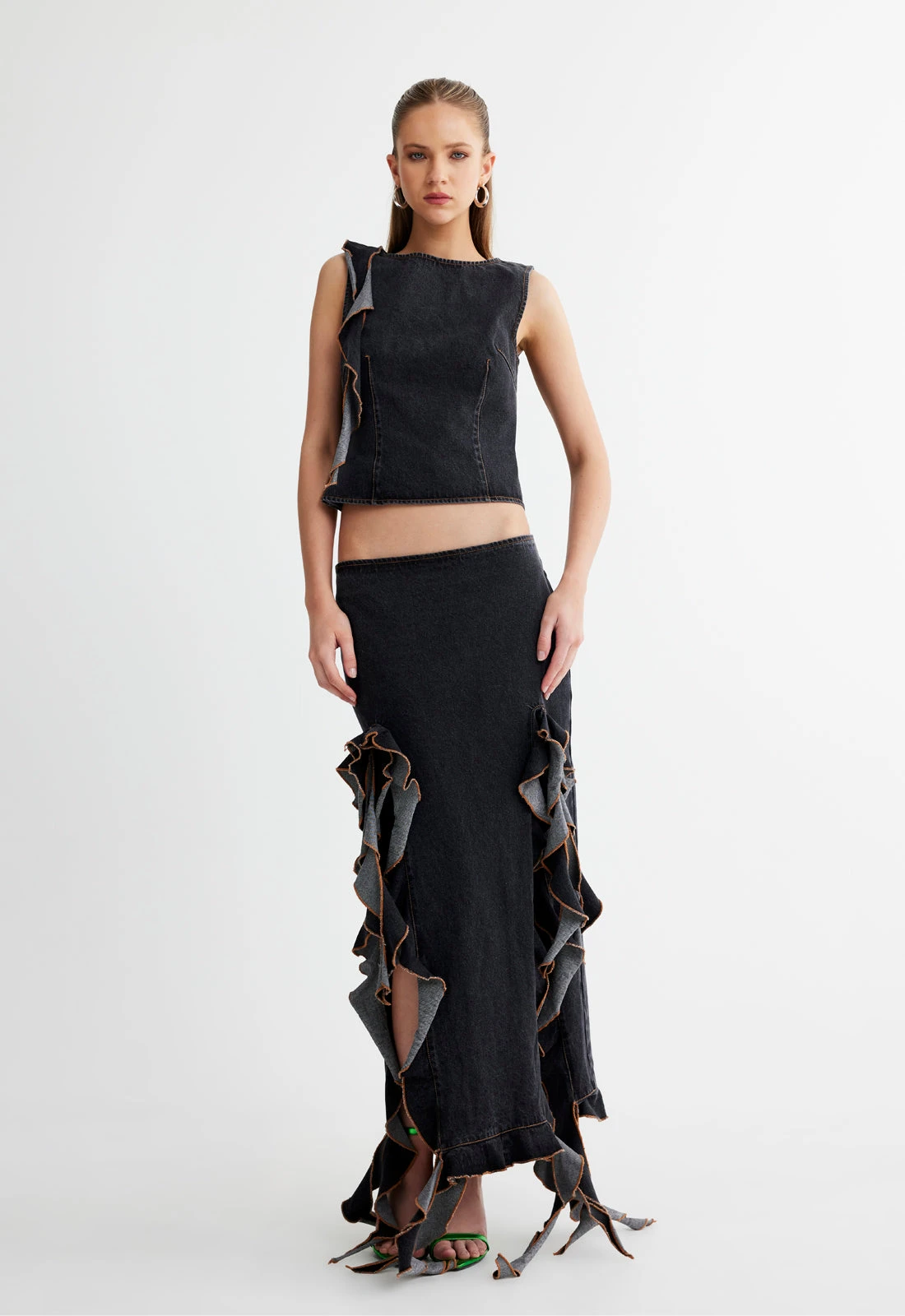 RENDEZVOUS SKIRT - CHARCOAL - Image 2