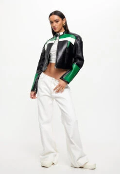 NUEVE BIKER JACKET - GREEN