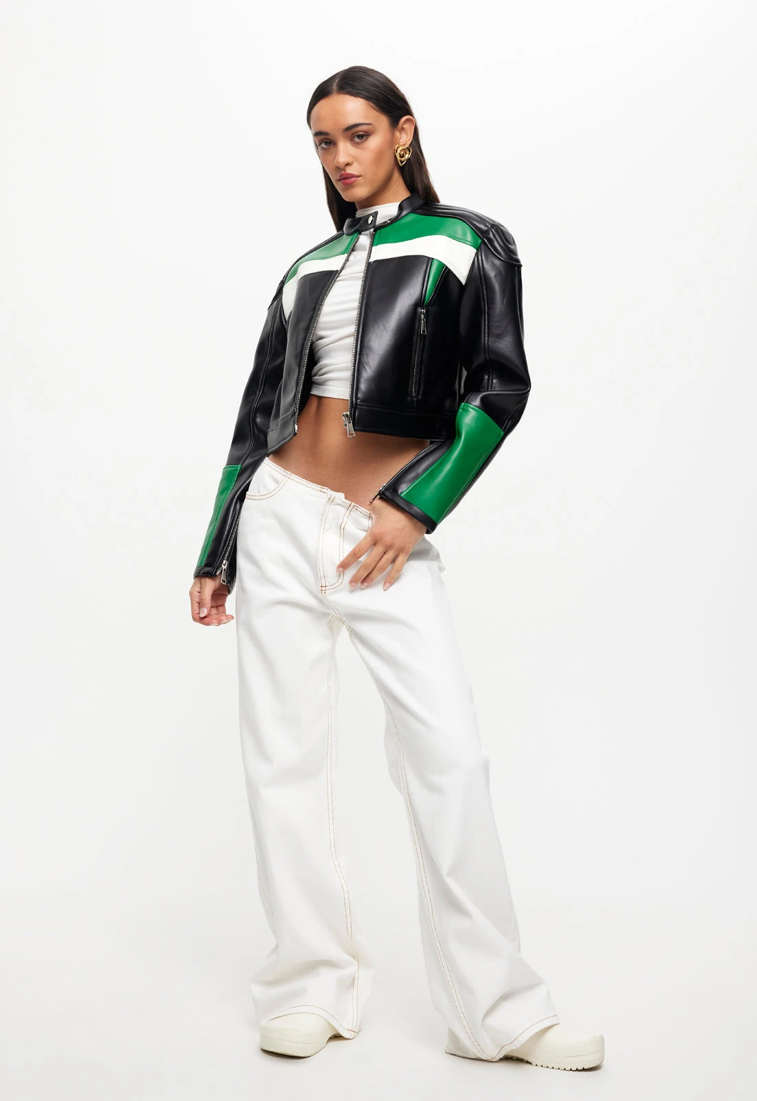 NUEVE BIKER JACKET - GREEN