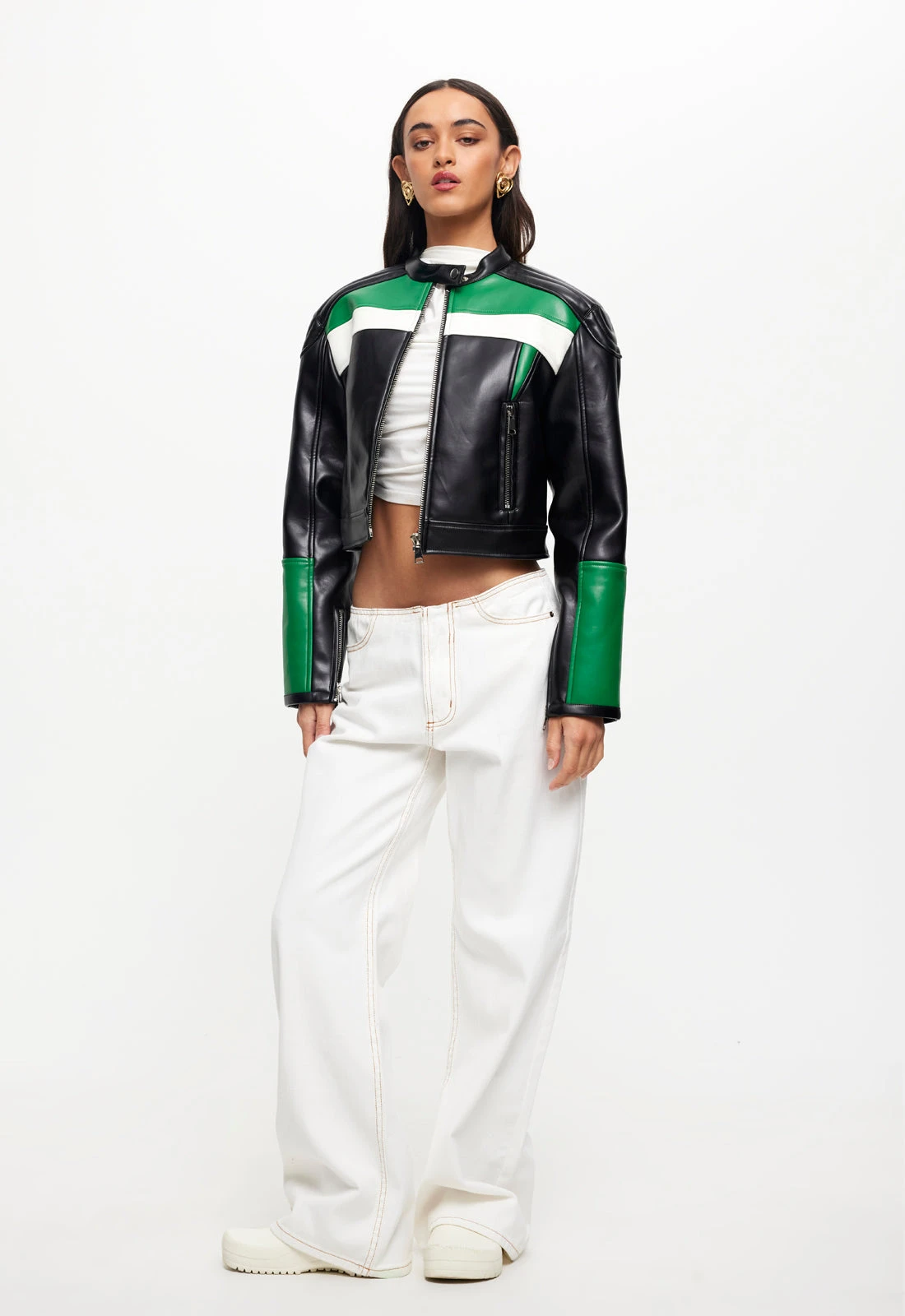 NUEVE BIKER JACKET - GREEN - Image 2
