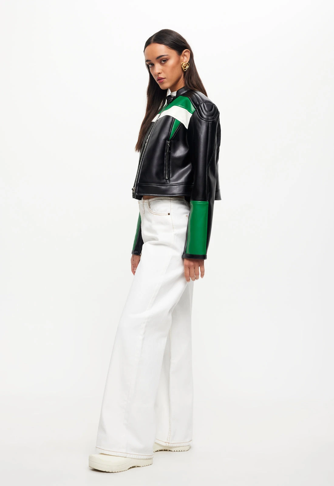 NUEVE BIKER JACKET - GREEN - Image 4