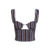 ODETTE TOP - NAVY STRIPE