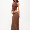 GHAURI MAXI SKIRT - CHESTNUT