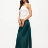 DEVON MAXI SKIRT - GREEN PINSTRIPE