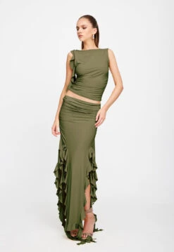RENDEZVOUS SKIRT - OLIVE