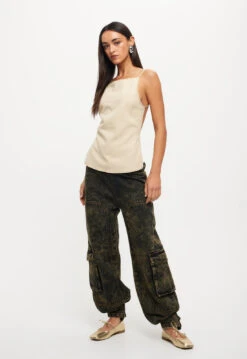 CAMILLE BACKLESS TOP - ECRU