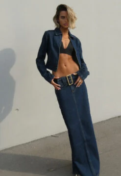 UMA DENIM MIDI - DENIM BLUE