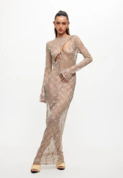 FEVER LACE MAXI DRESS - SAGE