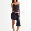 FAME CORSET - NAVY PINSTRIPE