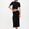PURE MIDI SKIRT - ONYX