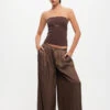ALLURE STRAPLESS TOP - CHOCOLATE